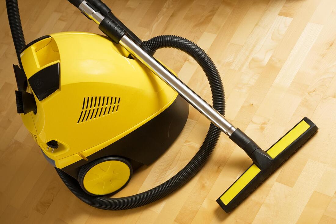 vacuum is on the floor